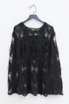 SWAYING/KNIT mohair hollow floral pullover (with suspenders) SW23AW1T51 dark gray PS64